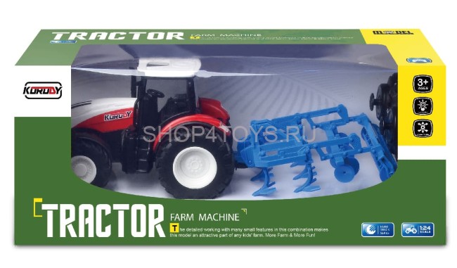 Радиоуправляемый трактор для пахоты полей Huina / KoroDy (свет, акб) - KD6639 Радиоуправляемый трактор для пахоты полей Huina / KoroDy (свет, акб) - KD6639