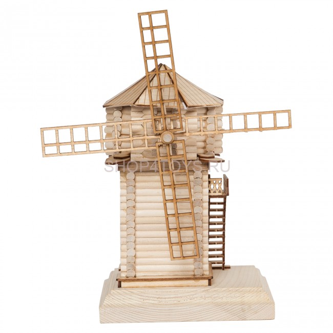 Конструктор из дерева "Мельница" с инструментами - K03N