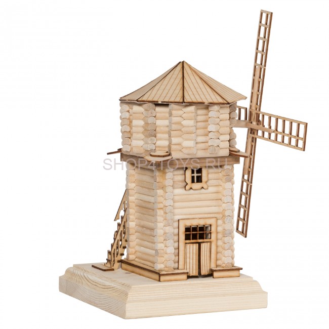 Конструктор из дерева "Мельница" с инструментами - K03N