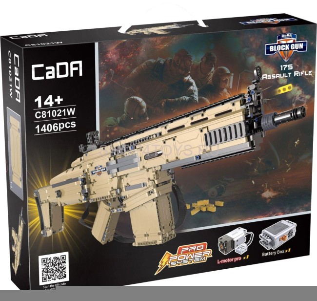 Конструктор Cada штурмовая винтовка Scar, 1406 элементов - C81021W Конструктор Cada штурмовая винтовка Scar, 1406 элементов - C81021W