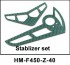 Комплект карбоновых стабилизаторов  Walkera - HM-F450-Z-40