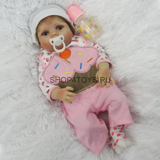 Реборн силиконовая кучерявая девочка Аня Реборн силиконовая кучерявая девочка Аня