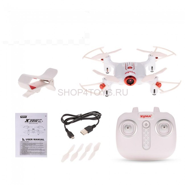 Радиоуправляемый квадрокоптер Syma X20W FPV RTF 2.4G - X20W Радиоуправляемый квадрокоптер Syma X20W FPV RTF 2.4G - X20W