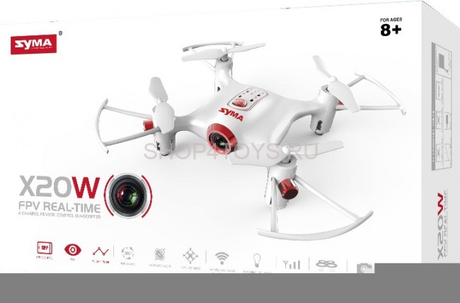 Радиоуправляемый квадрокоптер Syma X20W FPV RTF 2.4G - X20W Радиоуправляемый квадрокоптер Syma X20W FPV RTF 2.4G - X20W