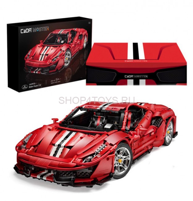 Конструктор CADA Ferrari 488, 3187 деталей - C61043W Конструктор CADA Ferrari 488, 3187 деталей - C61043W