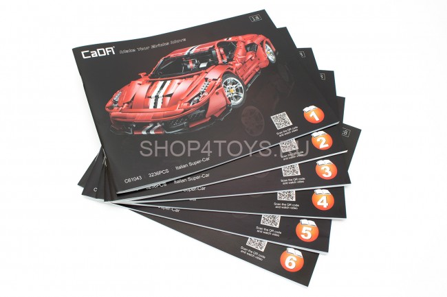 Конструктор CADA Ferrari 488, 3187 деталей - C61043W Конструктор CADA Ferrari 488, 3187 деталей - C61043W