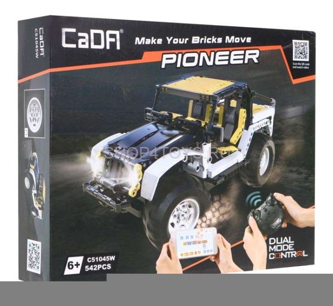 Радиоуправляемый конструктор CaDa внедорожник Jeep Wranger Pioneer, 542 элемента - C51045W Радиоуправляемый конструктор CaDa внедорожник Jeep Wranger Pioneer, 542 элемента - C51045W
