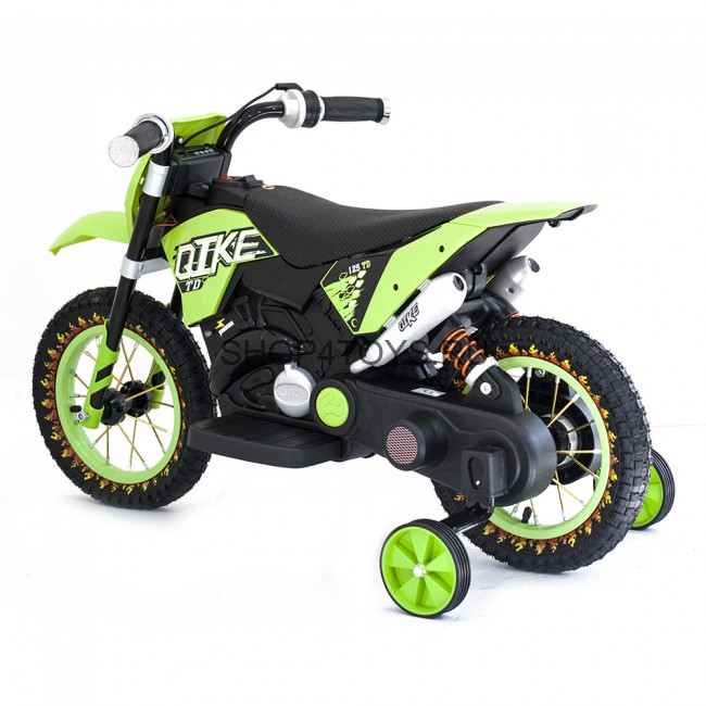 Детский кроссовый электромотоцикл Qike TD Green 6V - QK-3058-GREEN Детский кроссовый электромотоцикл Qike TD Green 6V - QK-3058-GREEN