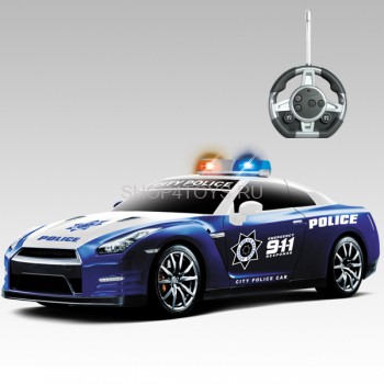 Радиоуправляемый конструктор - автомобиль Nissan GT-R &quot;Полиция&quot; - 2028-1J02B Это не просто радиоуправляемая игрушка, но и конструктор. В набор конструктора входит 24 детали для сборки 1 автомобиля