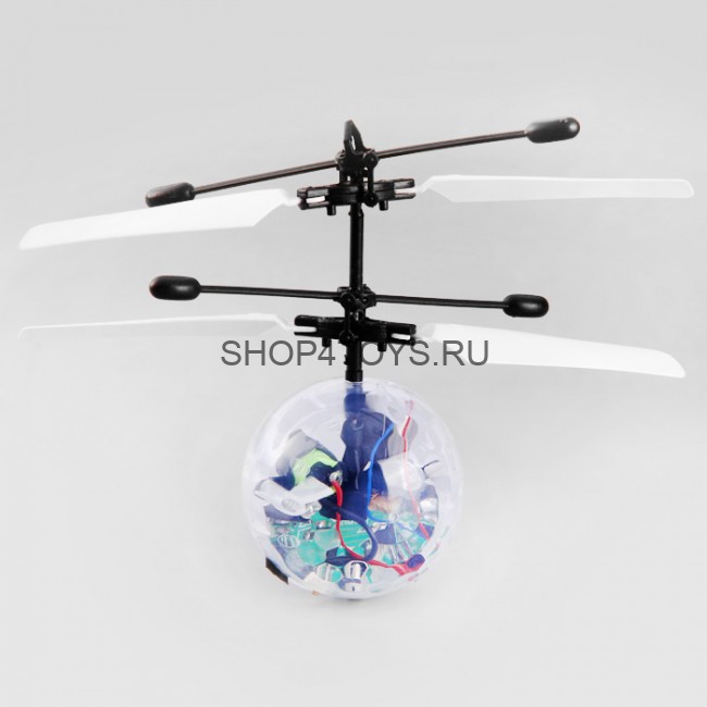Радиоуправляемая игрушка - вертолет Flying Ball Мигающий Шар - 1318