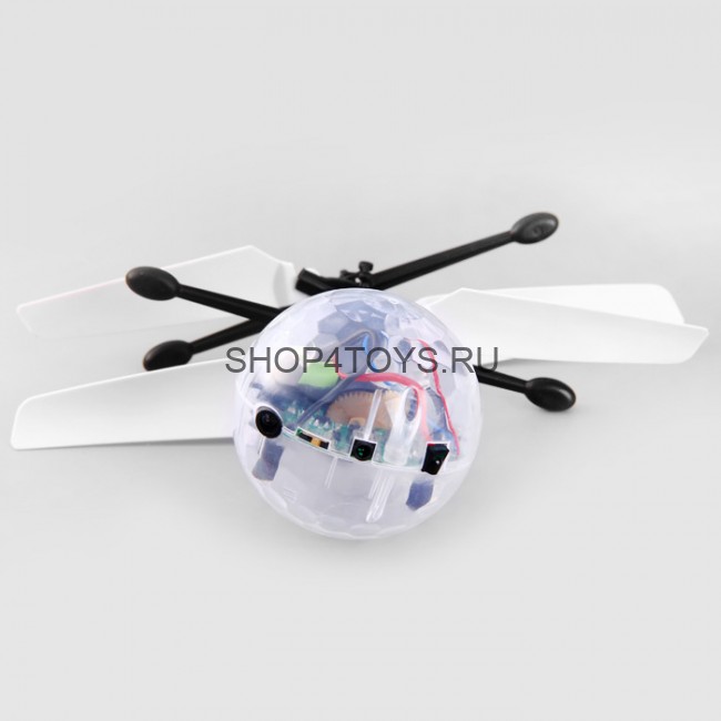 Радиоуправляемая игрушка - вертолет Flying Ball Мигающий Шар - 1318