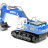 Радиоуправляемый экскаватор HUI NA TOYS масштаб 1:18 2.4G - HN1558-BLUE