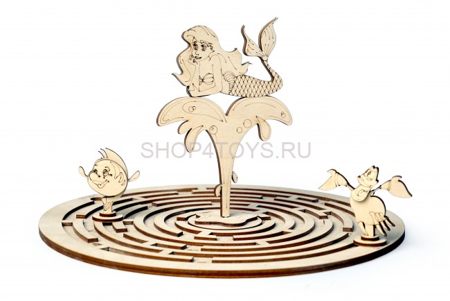 Набор деревянный Lemmo Игра Лабиринт Русалочка - 00-22 Набор деревянный Lemmo Игра Лабиринт Русалочка - 00-22