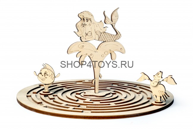 Набор деревянный Lemmo Игра Лабиринт Русалочка - 00-22 Набор деревянный Lemmo Игра Лабиринт Русалочка - 00-22