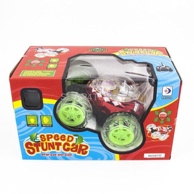 Радиоуправляемая большая трюковая красная машинка перевертыш со звуком - RD970-R Радиоуправляемая большая трюковая красная машинка перевертыш со звуком - RD970-R