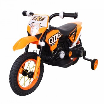 Детский кроссовый электромотоцикл Qike TD Orange 6V - QK-3058-ORANGE Детский кроссовый электромотоцикл Qike TD Orange 6V - QK-3058-ORANGE - это настоящий внедорожный байк для юного любителя экстремальных путешествий!