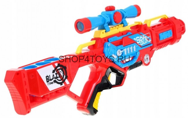 Автомат "BlazeStorm" с мягкими пулями (тройной выстрел) - 7068 Автомат "BlazeStorm" с мягкими пулями (тройной выстрел) - 7068
