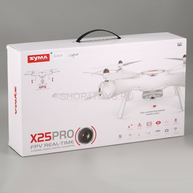Радиоуправляемый квадрокоптер Syma X25Pro WiFi FPV, GPS RTF 2.4G - X25PRO Радиоуправляемый квадрокоптер Syma X25Pro WiFi FPV, GPS RTF 2.4G - X25PRO