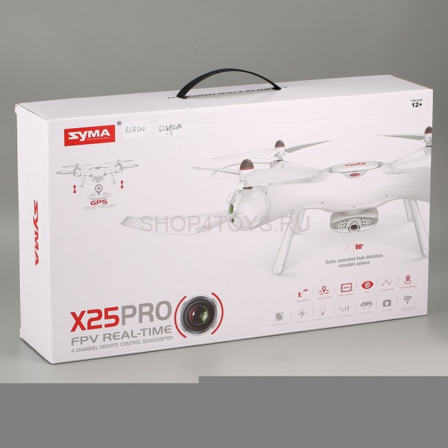 Радиоуправляемый квадрокоптер Syma X25Pro WiFi FPV, GPS RTF 2.4G - X25PRO Радиоуправляемый квадрокоптер Syma X25Pro WiFi FPV, GPS RTF 2.4G - X25PRO