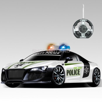 Радиоуправляемый конструктор - автомобиль Audi R8 &quot;Полиция&quot; - 2028-1J04B Это не просто радиоуправляемая игрушка, но и конструктор. В набор конструктора входит 24 детали для сборки 1 автомобиля