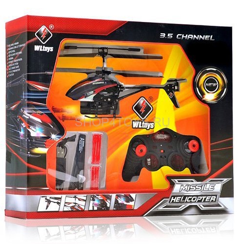 Радиоуправляемый вертолет WLtoys V398 с ракетной установкой и снарядами - V398 Радиоуправляемый вертолет WLtoys V398 с ракетной установкой и снарядами - V398