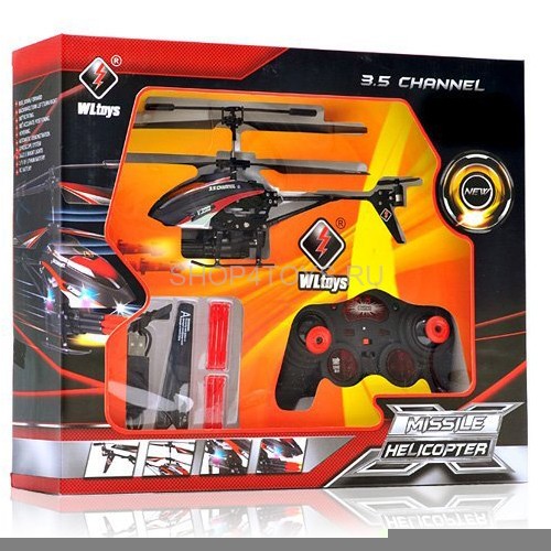 Радиоуправляемый вертолет WLtoys V398 с ракетной установкой и снарядами - V398 Радиоуправляемый вертолет WLtoys V398 с ракетной установкой и снарядами - V398