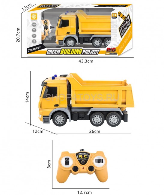 Радиоуправляемый грузовик - самосвал (свет, звук, масштаб 1:24) - YT55-6 Радиоуправляемый грузовик - самосвал (свет, звук, масштаб 1:24) - YT55-6