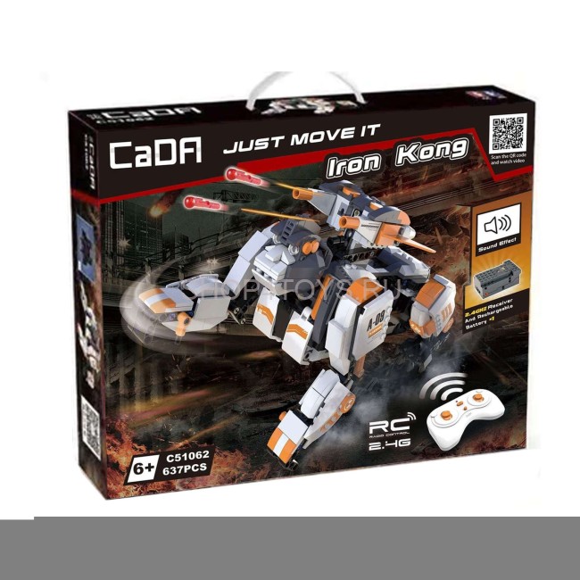 Радиоуправляемый конструктор CADA робот Iron Kong, 637 элементов - C51062W Радиоуправляемый конструктор CADA робот Iron Kong, 637 элементов - C51062W