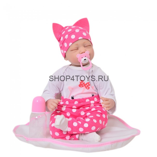 Реборн с соской и бутылочкой.