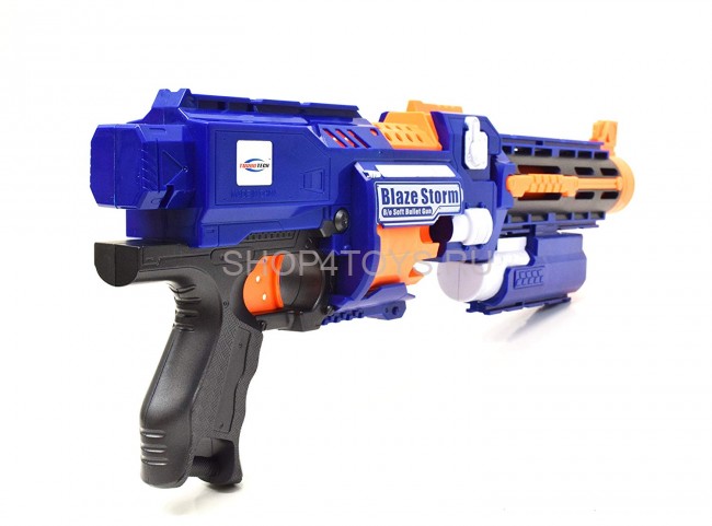 Автомат "BlazeStorm" с мягкими пулями на батарейках + лазер - 7056