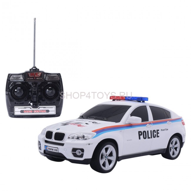 Радиоуправляемая машина BMW X6 POLICE 1:14 - 866-1401P-WHITE