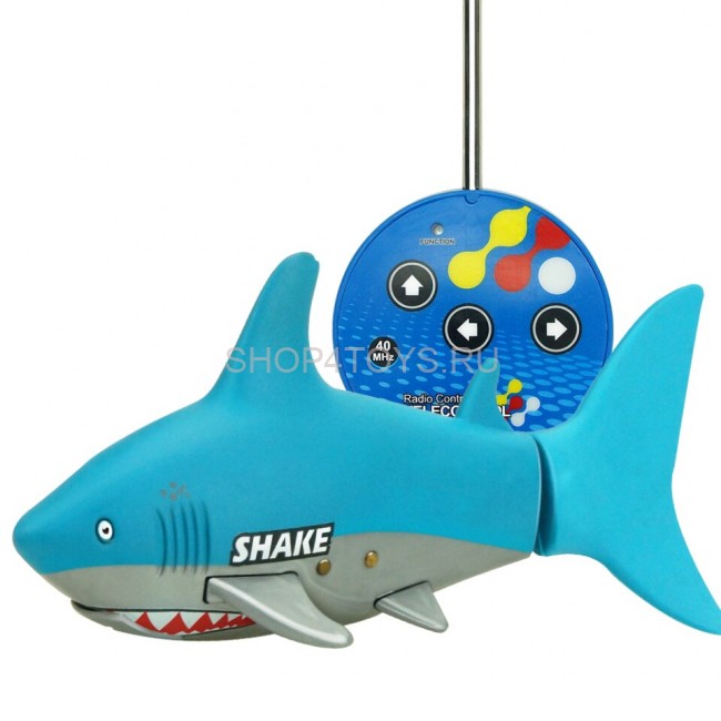 Радиоуправляемая рыбка-акула (синяя, водонепроницаемая в банке) - 3310B-2