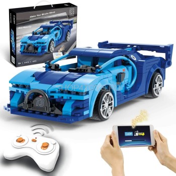Радиоуправляемый конструктор CADA спортивный автомобиль Blue Race Car, 325 деталей - C51073W Радиоуправляемый конструктор CADA спортивный автомобиль Blue Race Car, 325 деталей - C51073W