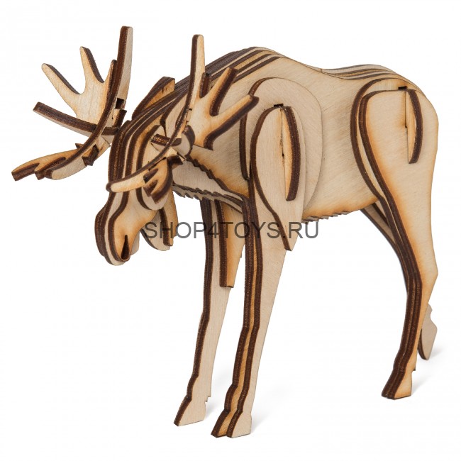 Конструктор-3D пазл "Лось" - K08D Конструктор-3D пазл "Лось" - K08D