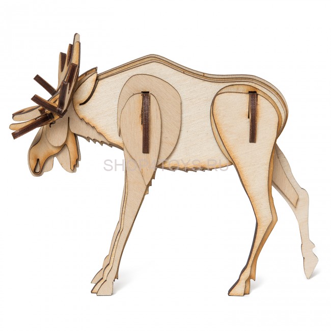 Конструктор-3D пазл "Лось" - K08D Конструктор-3D пазл "Лось" - K08D