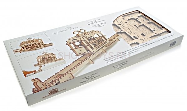 Деревянный 3D конструктор Ugears "Трамвай с рельсами" - 70008 Деревянный 3D конструктор Ugears "Трамвай с рельсами" - 70008