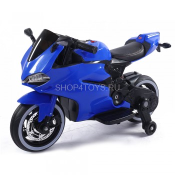 Детский электромотоцикл Ducati Blue 12V - FT-1628-BLUE Детский электромотоцикл Ducati Blue 12V - FT-1628-BLUE - это яркий спортивный электробайк с диодной подсветкой колес, фар, задних стопов и габаритных огней, а также поворотной ручкой газа, благодаря которой вы можете еще более точно дозировать мощность