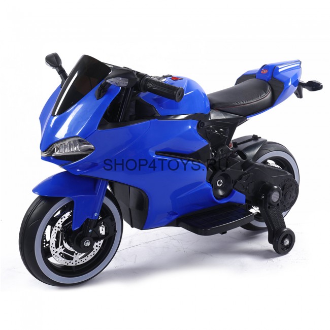Детский электромотоцикл Ducati Blue 12V - FT-1628-BLUE Детский электромотоцикл Ducati Blue 12V - FT-1628-BLUE