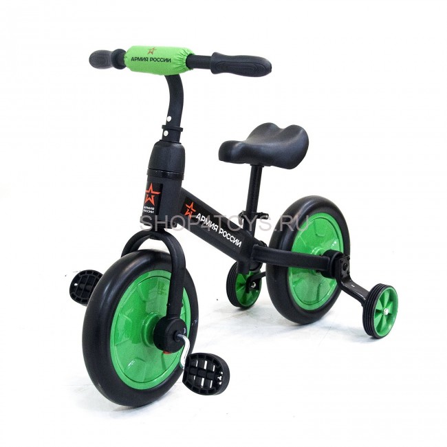 Детский беговел/велосипед ''Тактический'' (зеленый) - АР-03002 Детский беговел/велосипед ''Тактический'' (зеленый) - АР-03002