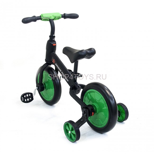 Детский беговел/велосипед ''Тактический'' (зеленый) - АР-03002 Детский беговел/велосипед ''Тактический'' (зеленый) - АР-03002