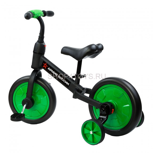 Детский беговел/велосипед ''Тактический'' (зеленый) - АР-03002 Детский беговел/велосипед ''Тактический'' (зеленый) - АР-03002