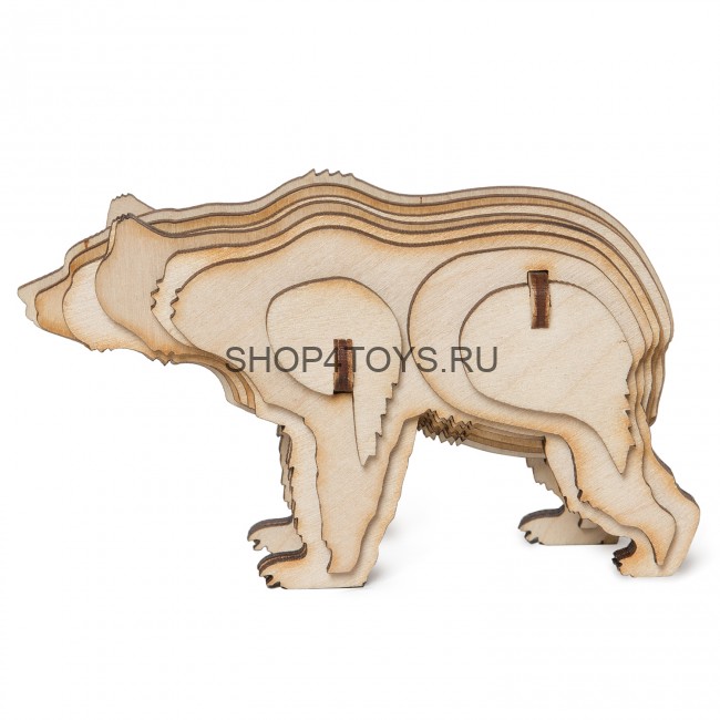 Конструктор-3D пазл "Медведь" - K09D Конструктор-3D пазл "Медведь" - K09D