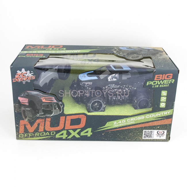Радиоуправляемый джип MUD Off-Road 4X4 Blue 2.4G - 333-MUD21B Радиоуправляемый джип MUD Off-Road 4X4 Blue 2.4G - 333-MUD21B