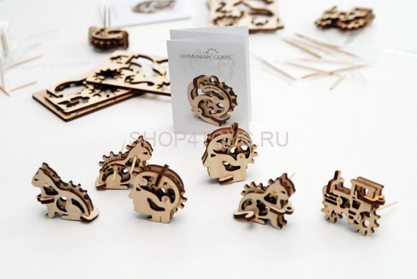 Деревянный 3D конструктор Ugears "Трибики (4 шт.)" - 70015 Деревянный 3D конструктор Ugears "Трибики (4 шт.)" - 70015