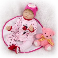  Реборн  малышка с закрытыми глазами Лина