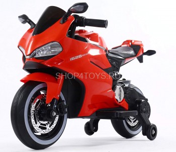 Детский электромотоцикл Ducati Red 12V - FT-1628-RED Детский электромотоцикл Ducati Red 12V - FT-1628-RED - это яркий спортивный электробайк с диодной подсветкой колес, фар, задних стопов и габаритных огней, а также поворотной ручкой газа, благодаря которой вы можете еще более точно дозировать мощность