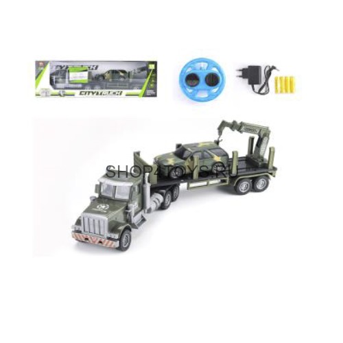 Радиоуправляемый грузовик-трейлер + джип CityTruck 1:24 - 552-B2