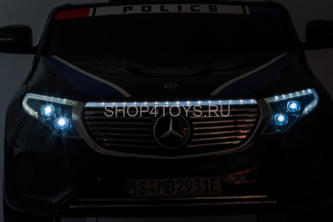 Детский электромобиль Mercedes Benz Police EQC 400 4MATIC - HL378-BLACK Детский электромобиль Mercedes Benz Police EQC 400 4MATIC - HL378-BLACK