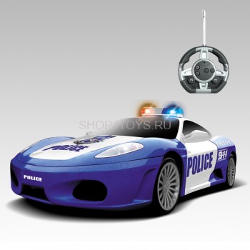 Радиоуправляемый конструктор - автомобиль Ferrari &quot;Полиция&quot; - 2028-1J08B Это не просто радиоуправляемая игрушка, но и конструктор. В набор конструктора входит 24 детали для сборки 1 автомобиля