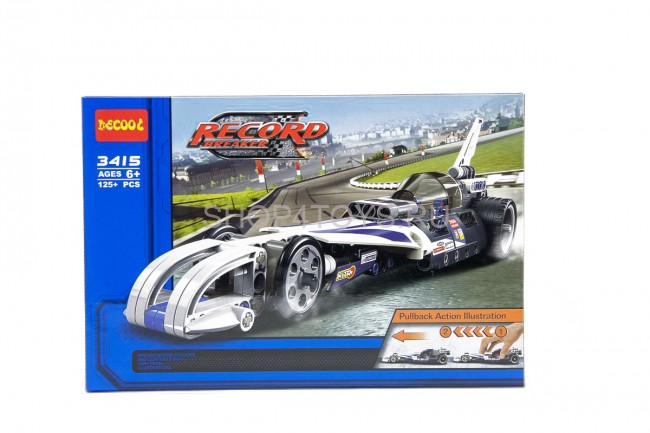 Конструктор DeCool гоночная машина с инерционным механизмом, 125 деталей - DL-3415 Конструктор DeCool гоночная машина с инерционным механизмом, 125 деталей - DL-3415